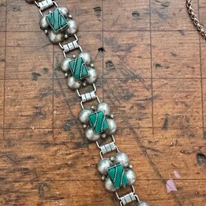 Vintage Silver and agate  Bracelet